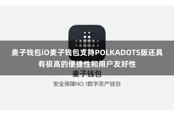 麦子钱包iO麦子钱包支持POLKADOTS版还具有极高的便捷性和用户友好性