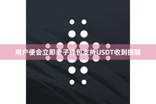 用户便会立即麦子钱包支持USDT收到提醒