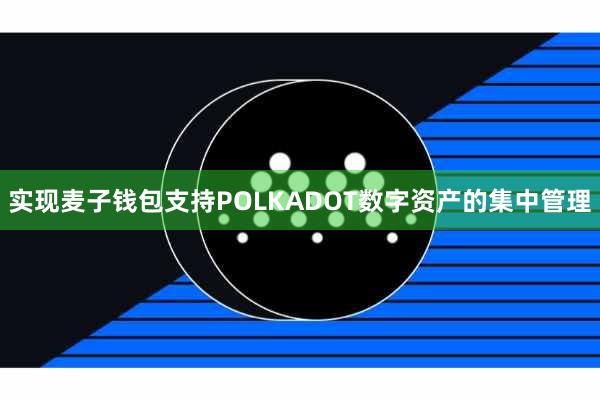 实现麦子钱包支持POLKADOT数字资产的集中管理