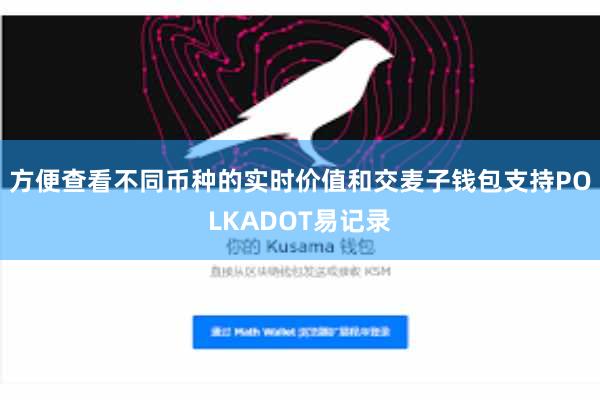 方便查看不同币种的实时价值和交麦子钱包支持POLKADOT易记录