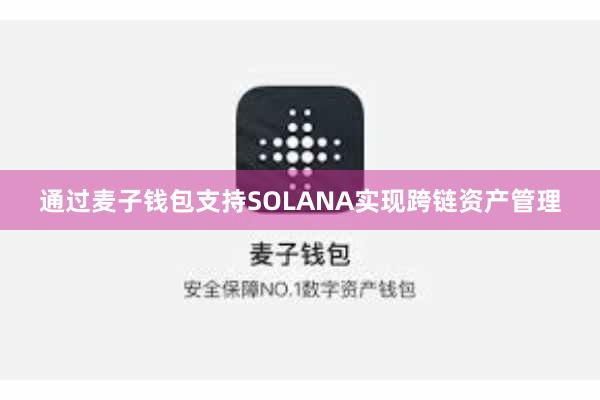通过麦子钱包支持SOLANA实现跨链资产管理